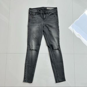 Treasure & bond Grey black distressed skinny jeans